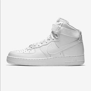 Size 8.5 womens- white hightop air force ones